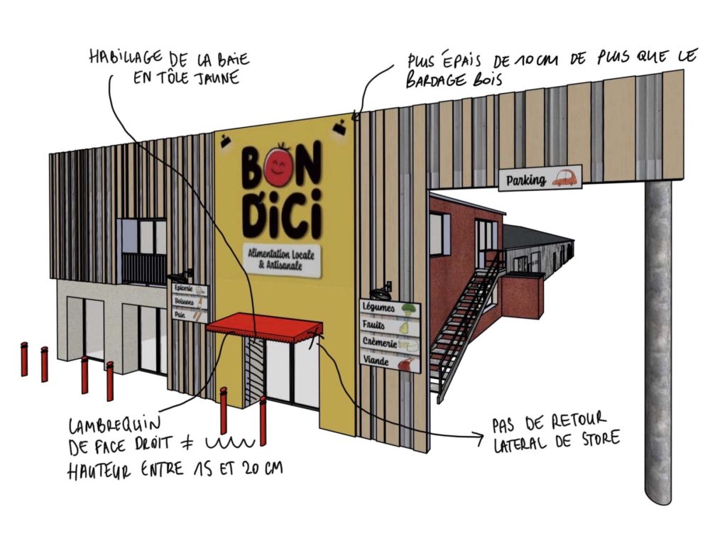 Bon D'ici - Croquis façade